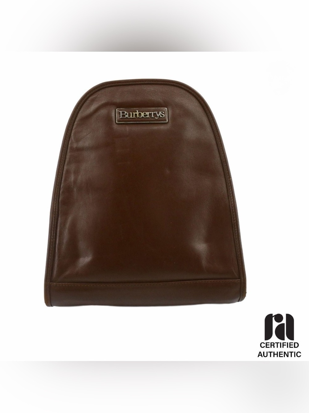Vintage Burberry Brown Leather Backpack